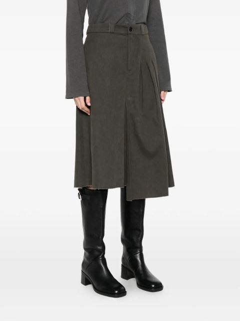 OUR LEGACY Origami asymmetric-hem midi skirt - Grey