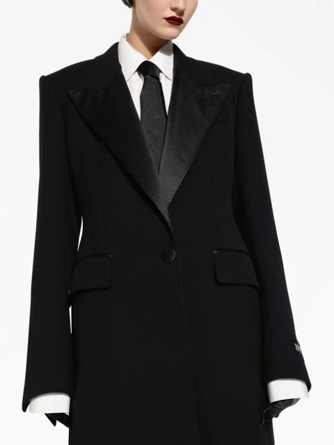 Dolce & Gabbana peak-lapel single-breasted coat - Black