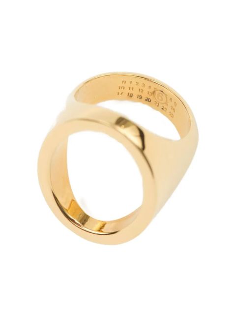 MM6 Maison Margiela Minimal logo 4mm ring - Gold
