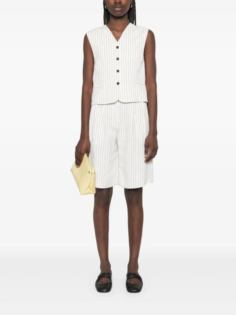 LouLou de Saison striped shorts - White - zdjęcie produktu nr 2