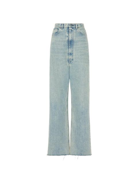 Maison Margiela raw-cut wide-leg denim jeans - Blue - zdjęcie produktu nr 1