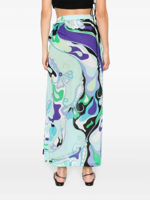 PUCCI printed midi skirt - Green