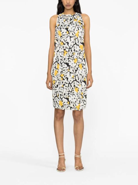 Lanvin floral-print draped minidress - Black - zdjęcie produktu nr 2