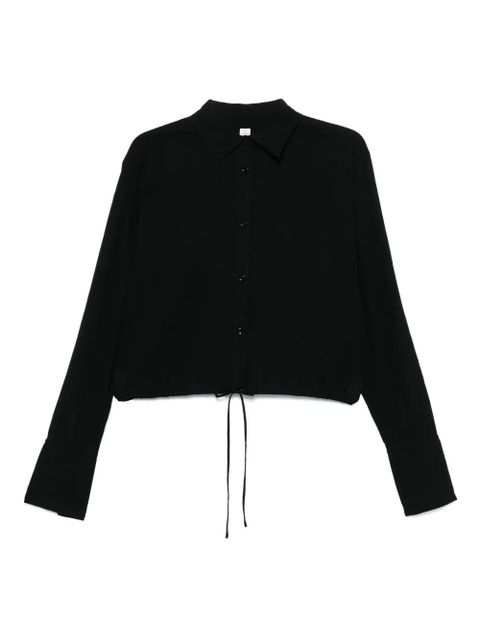 TOTEME drawstring-hem shirt - Black - zdjęcie produktu nr 1