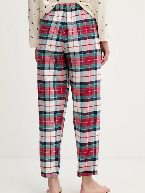 United Colors of Benetton spodnie piżamowe bawełniane damska kolor bordowy bawełniana 40EP3F00I