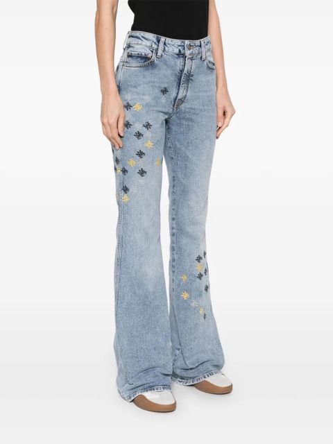 AMIRI MA Quad embroidered jeans - Blue