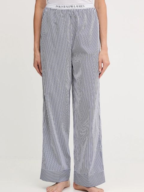 Polo Ralph Lauren spodnie piżamowe bawełniane damska kolor niebieski 4P0137 - zdjęcie produktu nr 1