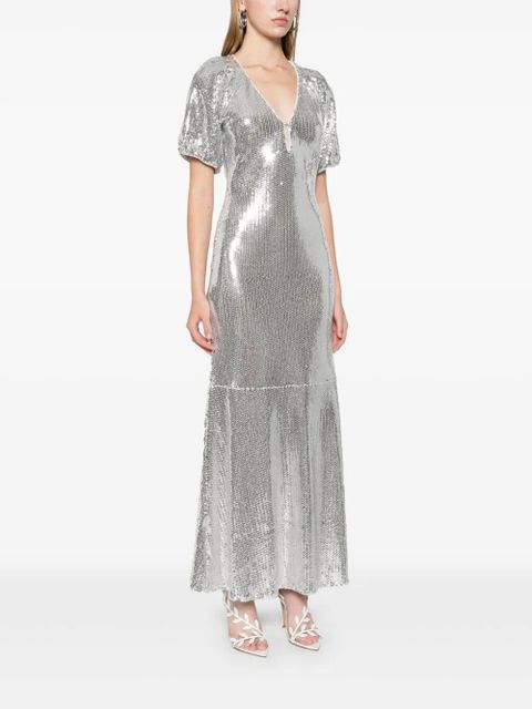 ROTATE BIRGER CHRISTENSEN sequinned midi dress - Grey - zdjęcie produktu nr 2