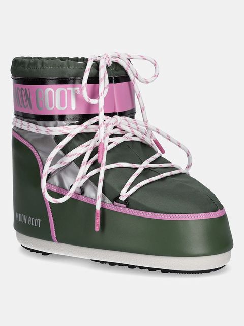 Moon Boot śniegowce MB ICON LOW SPACE RACING kolor zielony 80D1409650 GH01 - zdjęcie produktu nr 1