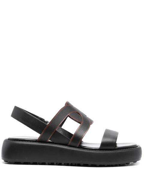 Tod's cut-out chain leather sandals - Black - zdjęcie produktu nr 1