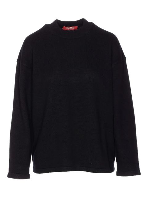 Max Mara crew-neck side-split sweater - Black - zdjęcie produktu nr 1