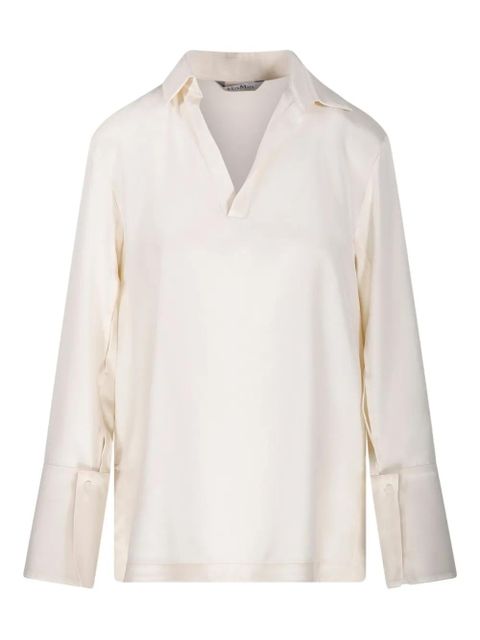 Max Mara V-neck blouse - 005 BIANCO AVORIO - zdjęcie produktu nr 1