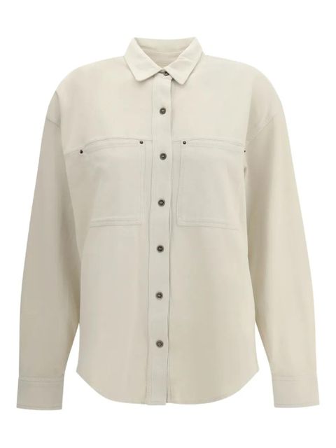 MARANT ÉTOILE Raquel double-pocket button-front shirt - White - zdjęcie produktu nr 1