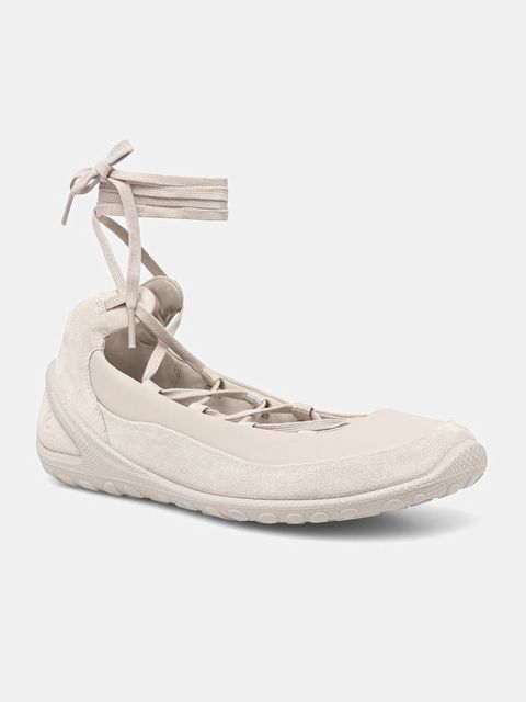 Ecco baleriny skórzane BIOM Lite Lace-Up kolor beżowy 802453-58261 - zdjęcie produktu nr 1