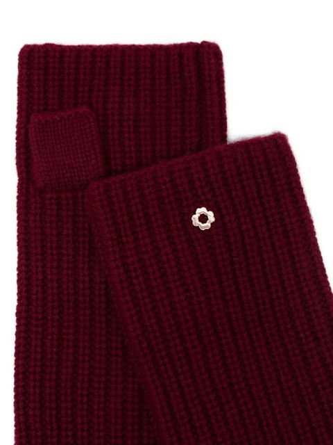 Maje ribbed flower-embellished gloves - Red - zdjęcie produktu nr 2