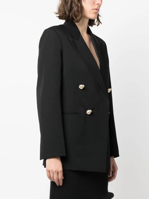 Lanvin jewel-buttons open-front blazer - Black