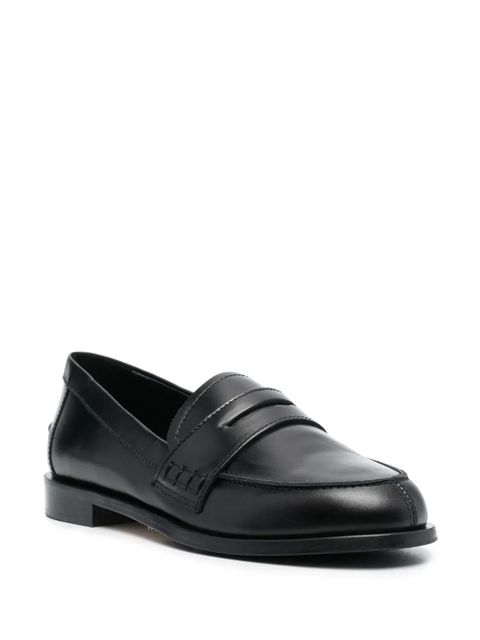 Aeyde Oscar penny-slot leather loafers - Black - zdjęcie produktu nr 2