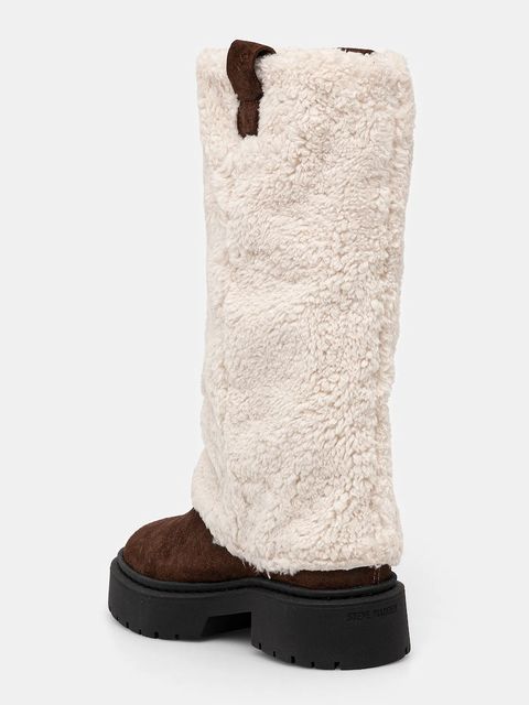 Steve Madden kozaki Godiva damskie kolor beżowy na platformie 11003413