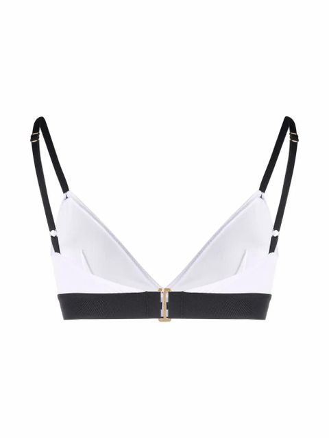 TOM FORD waistband-logo triangle bra - White