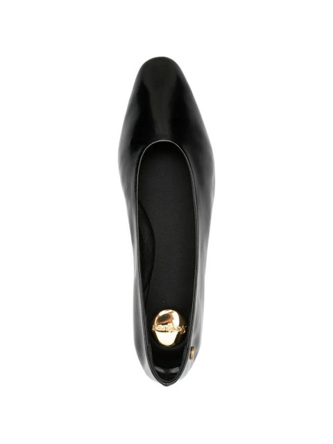 Saint Laurent pointed toe leather loafers - Black