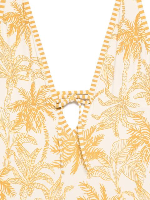 ERES Destination cut-out palm-tree swimsuit - Neutrals