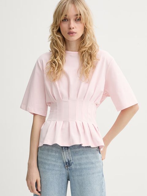 Gestuz T-shirt damski bawełniany z elastanem - zdjęcie produktu nr 1