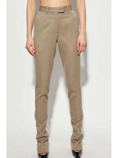 The Attico virgin-wool tailored trousers - Neutrals