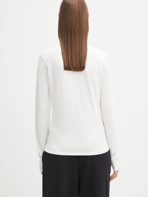 Pangaia longsleeve Cotton-Stretch Long-Sleeved Top kolor biały 10002429