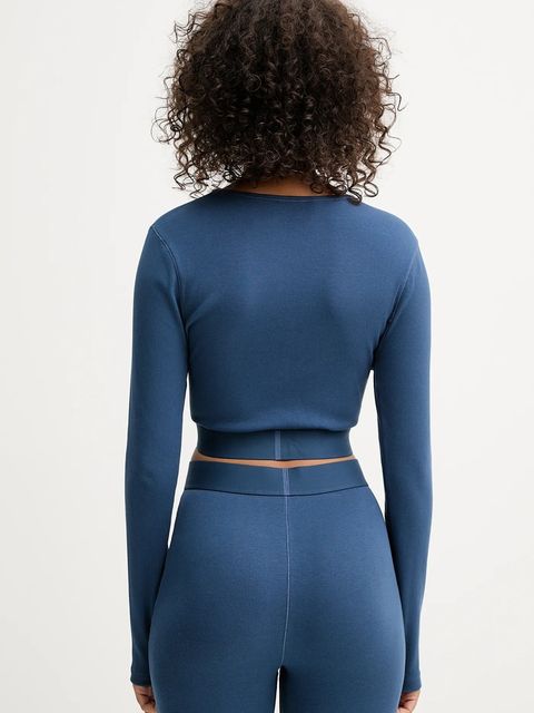 Calvin Klein Underwear longsleeve damski kolor niebieski 000QS7217E - zdjęcie produktu nr 2