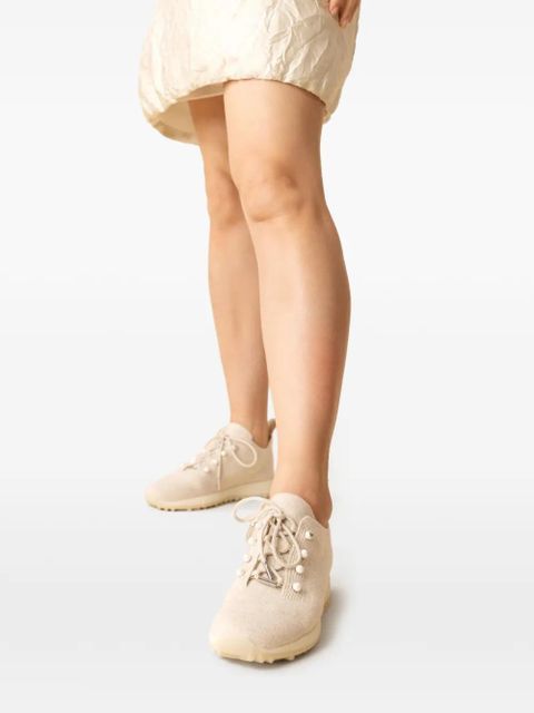 Jimmy Choo Veles beaded lace-up sneakers - Neutrals