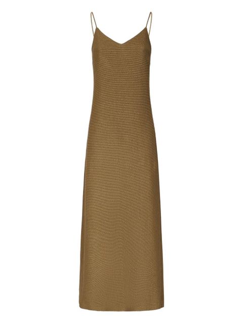 Max Mara Melfi V-neck slip maxi dress - Brown - zdjęcie produktu nr 1