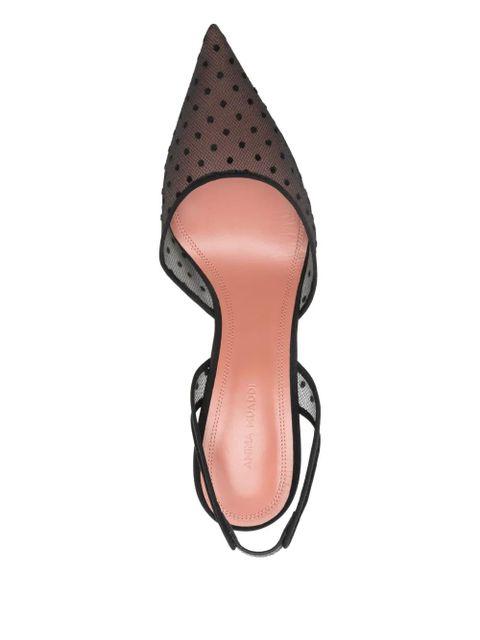 Amina Muaddi 70mm Holli polka-dot pumps - Black