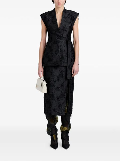 Proenza Schouler Cindle jacquard gillet - Black - zdjęcie produktu nr 2