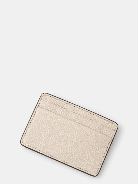 MICHAEL Michael Kors etui na karty skórzane kolor beżowy