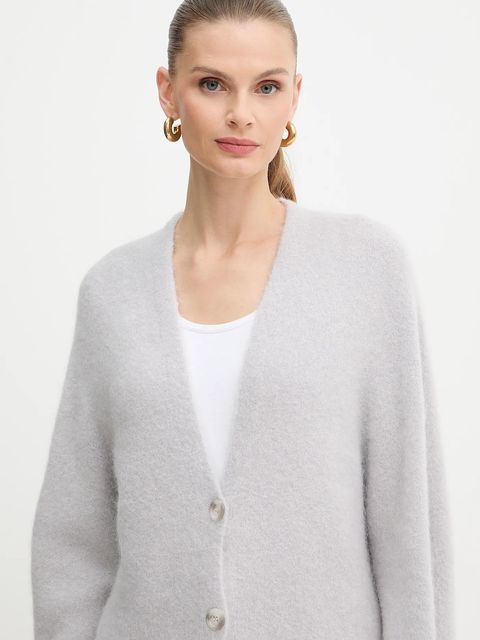 Marella kardigan z wełną damski kolor szary 2523346122200 - zdjęcie produktu nr 2
