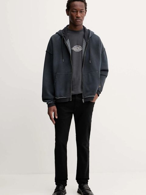 Guess Originals bluza kolor szary z kapturem gładka M5BQ41 K4110