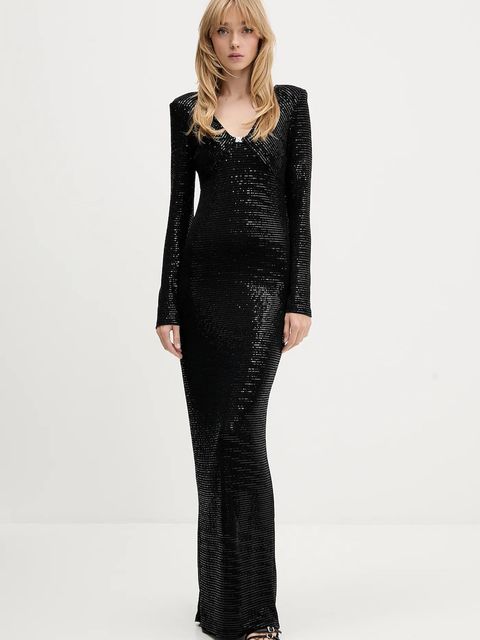 HUGO sukienka kolor czarny maxi dopasowana 50546245 - zdjęcie produktu nr 1