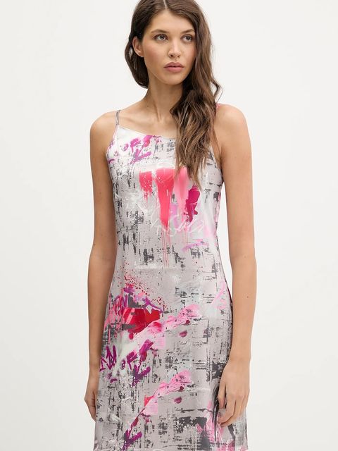 Karl Lagerfeld Jeans sukienka kolor szary mini rozkloszowana B1W13033 - zdjęcie produktu nr 1