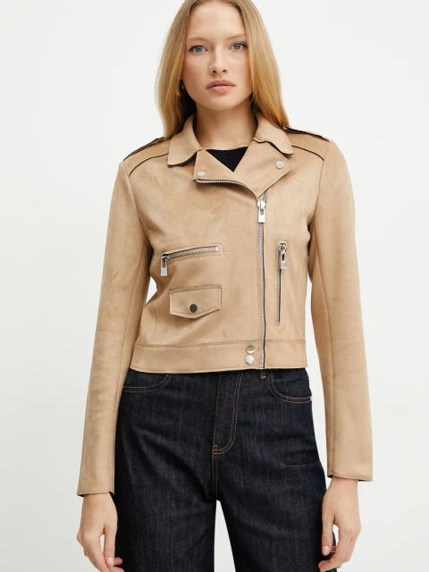 Morgan ramoneska GOUSMI damska kolor brązowy przejściowa GOUSMI