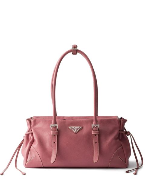 Prada medium leather tote bag - Pink - zdjęcie produktu nr 1
