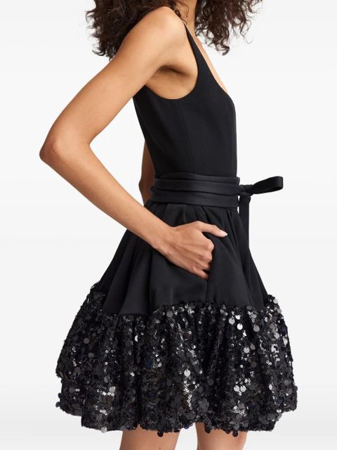 16Arlington Drina sequin belted mini dress - Black