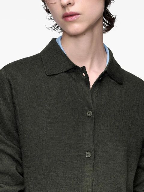 Maison Margiela gradient-effect spread-collar cardigan - Green