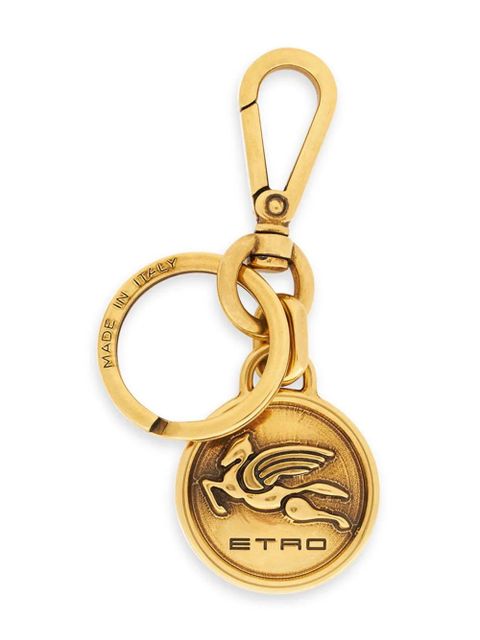 ETRO embossed Pegaso-charm keyring - Gold - zdjęcie produktu nr 1