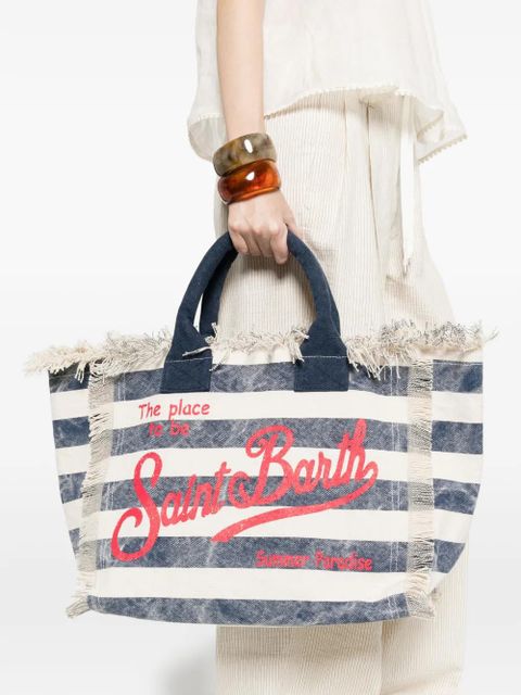 MC2 Saint Barth Vanity striped fringed tote bag - Blue - zdjęcie produktu nr 2