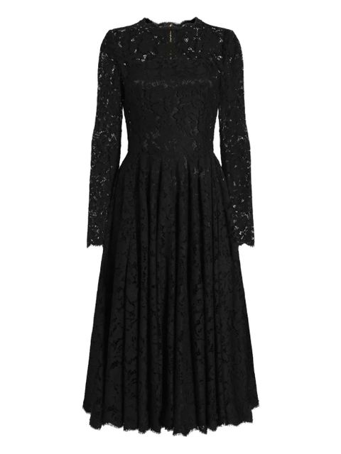 Dolce & Gabbana lace long-sleeve midi dress - Black - zdjęcie produktu nr 1