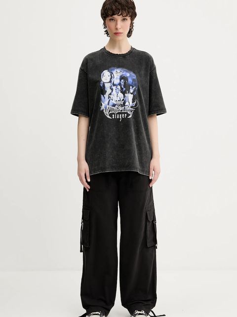 adidas Originals t-shirt bawełniany Buffy Tee Os damski kolor czarny JW0154