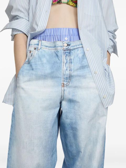 Acne Studios trompe l'oeil trousers - Blue