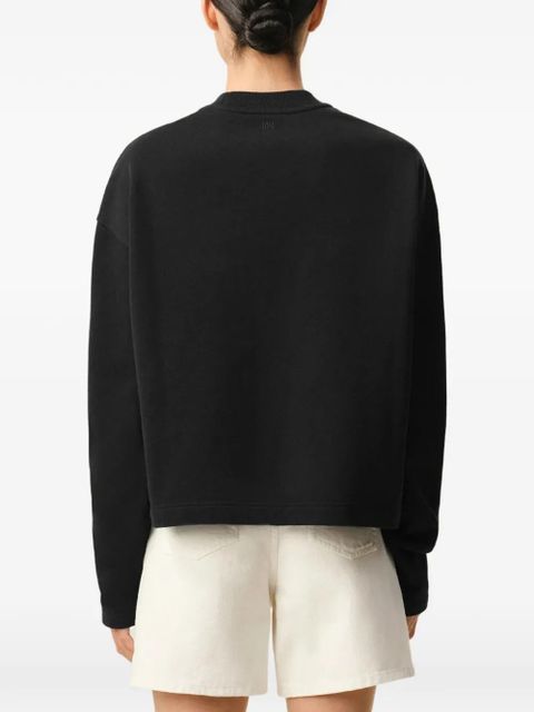 AMI Paris embroidery sweatshirt - Black
