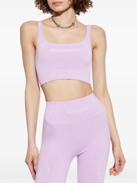 MISBHV logo-print sports bra - Purple