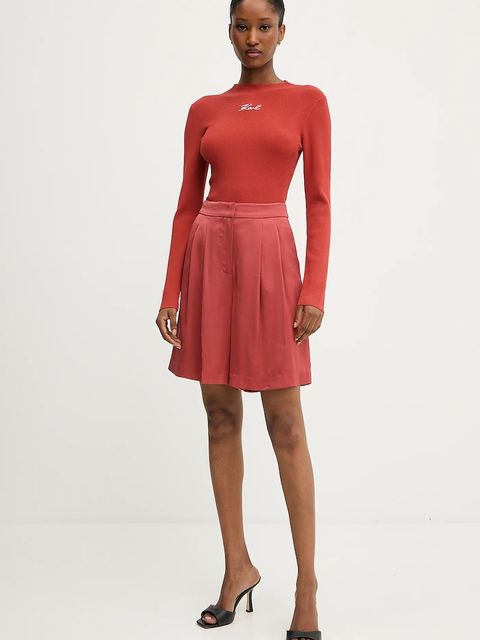 Karl Lagerfeld sweter damski kolor pomarańczowy lekki A3W18025